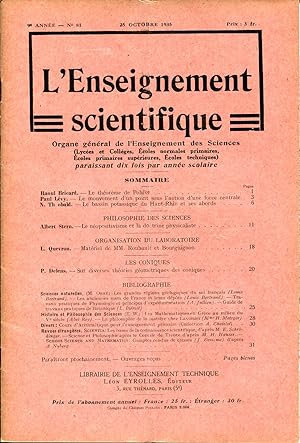 Seller image for L'Enseignement scientifique, 9e anne - N 81, 25 Octobre 1935 for sale by Sylvain Par