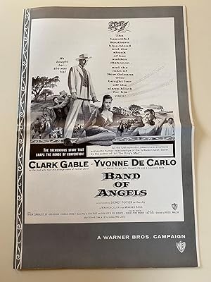 Bild des Verkufers fr Band of Angels Lobby Pressbook 1957 Clark Gable, Yvonne De Carlo zum Verkauf von AcornBooksNH