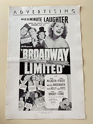 Seller image for Broadway Limited 1941 Advertising Supplement Victor McLaglen, Dennis O'Keefe, Marjorie Woodworth for sale by AcornBooksNH