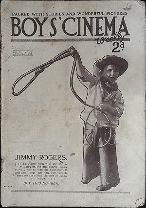 Boy's Cinema Magazine April 24, 1920 JImmy Rogers, Tom Mix