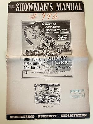 Image du vendeur pour Johnny Dark Pressbook1954 Tony Curtis, Piper Laurie mis en vente par AcornBooksNH