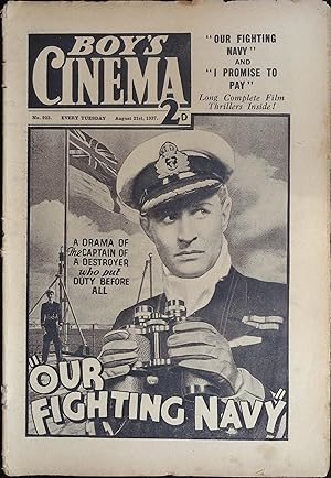 Boy's Cinema Magazine August 21, 1937 Robert Douglas "Our Fighting Navy"