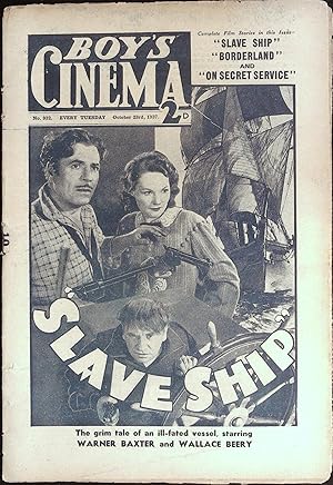 Boy's Cinema Magazine October 23, 1937 Warner Baxter and Wallace Beery
