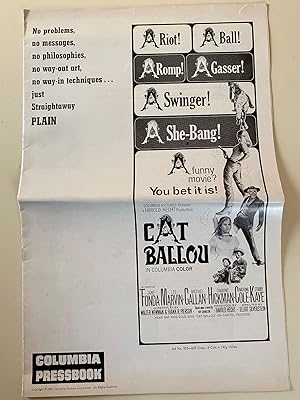 Imagen del vendedor de Cat Ballou Pressbook 1965 Jane Fonda, Lee Marvin a la venta por AcornBooksNH