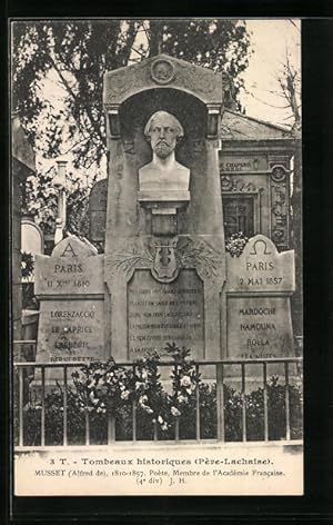 Seller image for Ansichtskarte Paris, Pere-Lachaise, Tombeaux Alfred de Musset for sale by Bartko-Reher