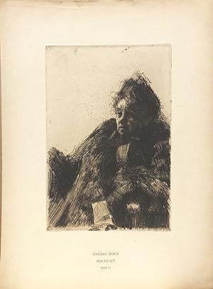 Bild des Verkufers fr Portrait". Portrt Madame Simon II. Radierung aus der Zeitschrift PAN, 1895 zum Verkauf von Antiquariat Joachim Lhrs