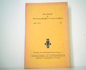 Abhandlungen des Naturwissenschaftlichen Vereins Würzburg. Band 3 - Heft 2 - 1962.