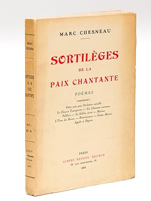 Seller image for Sortilges de la Paix Chantante. Pomes [ Edition originale - Livre ddicac par l'auteur ] for sale by Librairie du Cardinal