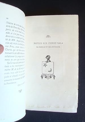 Seller image for Le Livre d'amiti, ddi  Jehan de Paris par l'escuyer Pierre Sala, Lyonnois, publi pour la premire fois, d'aprs le manuscrit de la Bibliothque nationale, par Georges Guigue - for sale by Le Livre  Venir