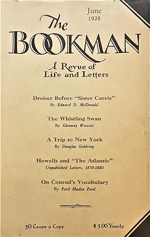 Image du vendeur pour THE BOOKMAN - A REVUE OF LIFE AND LETTERS - JUNE 1928 mis en vente par Aah Rare Chicago