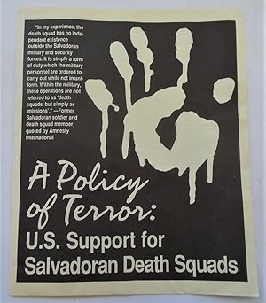 A Policy of Terror: U.S. Support for Salvadoran Death Squads (Brochure)