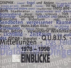 Bild des Verkufers fr Einblicke aktuell ausgestellt. Kunstverein Hildesheim 1978-1998. zum Verkauf von Bcher bei den 7 Bergen