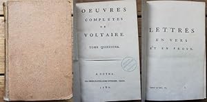 Oeuvres Completes De Voltaire Tome quinzieme : Lettres en vers et en Prose