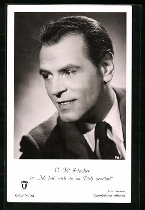 Bild des Verkufers fr Ansichtskarte Schauspieler O. W. Fischer in Ich hab mich so an Dich gewhnt zum Verkauf von Bartko-Reher