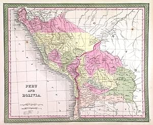 PERU & BOLIVIA. Map of Peru and Bolivia.