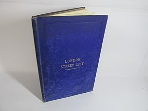 Seller image for London Street List - Alphabetical List of Streets in the Metropolis, July, 1892 for sale by Devils in the Detail Ltd