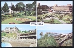 Swansea Postcard Wales Mumbles Pier Rotherslade Bay Multiview 1968