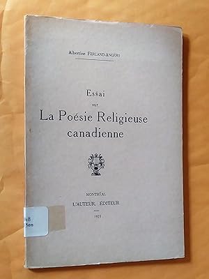 Imagen del vendedor de Essai sur la posie religieuse canadienne a la venta por Livresse