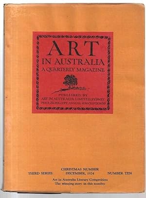 Imagen del vendedor de Art in Australia A Quarterly Magazine a la venta por City Basement Books