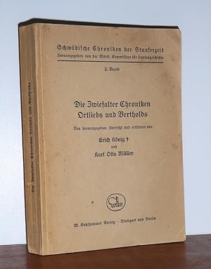 Imagen del vendedor de Die Zwiefalter Chroniken Ortliebs und Bertholds (Bertholdi Chronicon. Lat. u. deutsch). a la venta por Antiquariat Ballmert