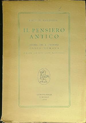 Bild des Verkufers fr Il pensiero antico zum Verkauf von Librodifaccia