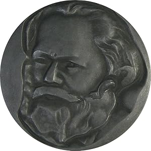 Russische Medaille mit Kopf von Karl Marx.