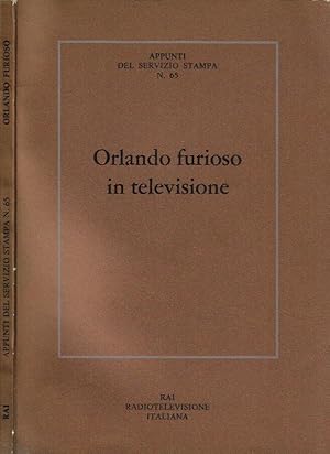 Bild des Verkufers fr Orlando Furioso in televisione zum Verkauf von Biblioteca di Babele