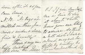 Seller image for ['God save the Quin': Frederic Quin, homeopathic physician and society figure.] Joking Autograph Letter, inviting 'Jesse' to a dinner at 'Vun Undred and Vunety Vun Mount Street [.] No Dogs admitted'. for sale by Richard M. Ford Ltd