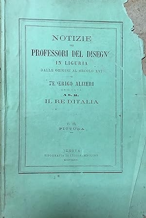 Notizie dei Professori del Disegno in Liguria.