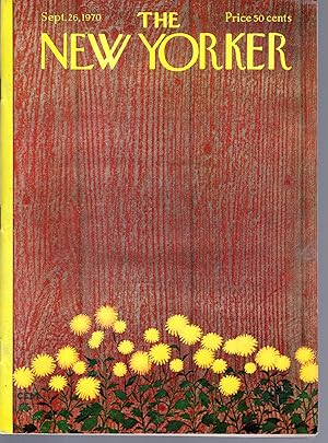 Bild des Verkufers fr The New Yorker Magazine, September 26, 1970 zum Verkauf von Dorley House Books, Inc.