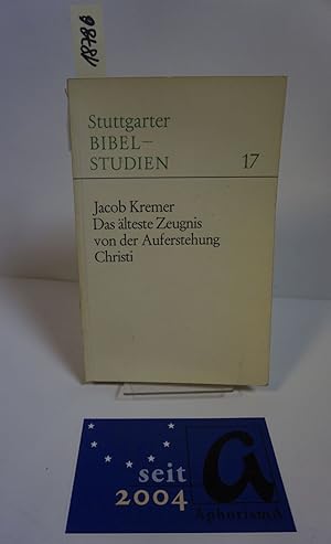 Seller image for Das lteste Zeugnis von der Auferstehung Christi. for sale by AphorismA gGmbH