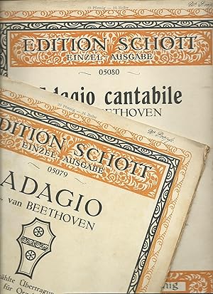 Bild des Verkufers fr Adagio (Mondschein-Sonate + Sonate Pathtique); Beide fr Orgel (Manual/Pedal) zum Verkauf von Bcherhandel-im-Netz/Versandantiquariat