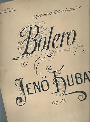 Bild des Verkufers fr Bolero; Op. 51. III; Fr Violon und Piano zum Verkauf von Bcherhandel-im-Netz/Versandantiquariat