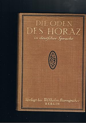 Bild des Verkufers fr Die Oden des Horaz - Mit Bildern von Arthur Grunenberg zum Verkauf von manufactura