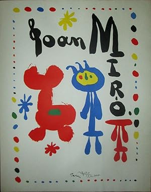 Joan Miro Art Exhibition Poster, Untitled with Animal and Person