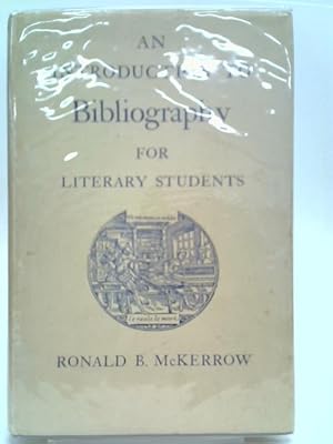 Seller image for An Introduction to Bibliography for Literary Students for sale by World of Rare Books