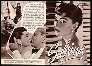 Bild des Verkufers fr Filmprogramm IFB Nr. 2581, Sabrina, Audrey Hepburn, Humphrey Bogart, Regie: Billy Wilder zum Verkauf von Bartko-Reher