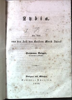 Seller image for Lydia: Ein Bild aus der Zeit des Kaisers Mark Aurel. for sale by books4less (Versandantiquariat Petra Gros GmbH & Co. KG)