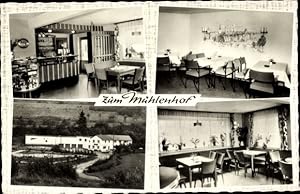 Ansichtskarte / Postkarte Offdilln Haiger in Hessen, Zum Mühlenhof, aussen und innen - Inh. R. Be...