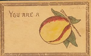 Leder Ansichtskarte / Postkarte You're a Peach