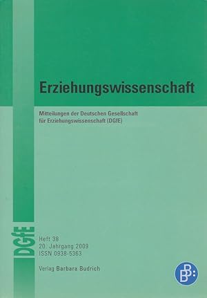 Seller image for Erziehungswissenschaft. Mitteilungen der Deutschen Gesellschaft fr Erziehungswissenschaft (DGfE), Heft 37, 19. Jahrgang 2008. for sale by Fundus-Online GbR Borkert Schwarz Zerfa