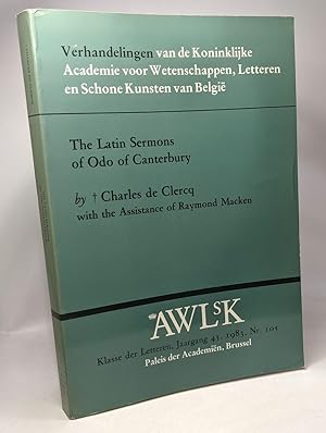 The Latin sermons of Odo of Canterbury | Verhandelingen van de Koninklijke Academie voor Wetensch...