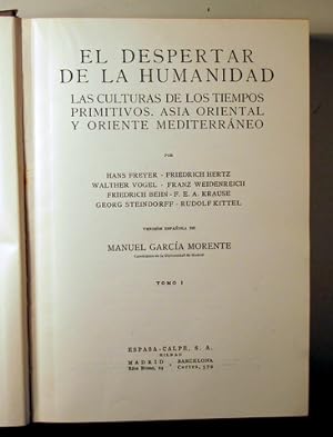 Imagen del vendedor de HISTORIA UNIVERSAL. (Tomo I) EL DESPERTAR DE LA HUMANIDAD - Madrid 1932 - Muy ilustrado a la venta por Llibres del Mirall