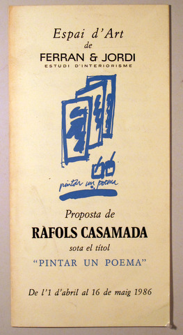 Seller image for PROPOSTA DE RFOLS CASAMADA sota el ttol PINTAR UN POEMA - Barcelona 1986 - Trptic for sale by Llibres del Mirall