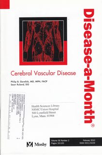 Immagine del venditore per Cerebral Vascular Disease (Disease-a-Month Vol 56 No. 2 February 2010) venduto da Never Too Many Books