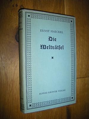 Seller image for Die Weltrtsel. Gemeinverstndliche Studien ber monistische Philosophie for sale by Versandantiquariat Rainer Kocherscheidt