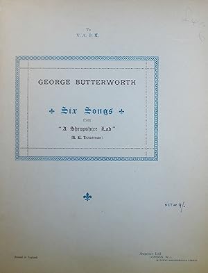 Seller image for Six Songs from "A Shropshire Lad" for sale by Austin Sherlaw-Johnson, Secondhand Music