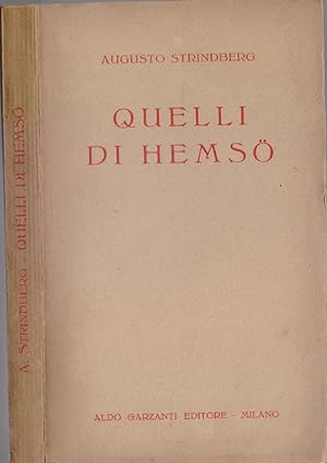 Imagen del vendedor de Quelli di Hemso - Augusto Strindberg a la venta por libreria biblos