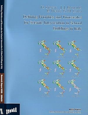 Image du vendeur pour Defining Priorities and Timescales for Seismic Intervention in School. Buildings in Italy mis en vente par Biblioteca di Babele