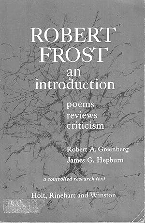 Imagen del vendedor de Robert Frost: an Introduction: Poems, Reviews, Criticism a la venta por A Cappella Books, Inc.